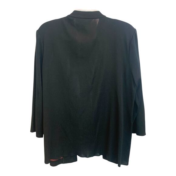 Ming Wang Open Cardigan Jacket Sz LG Black with Stripes - Picture 4 of 7